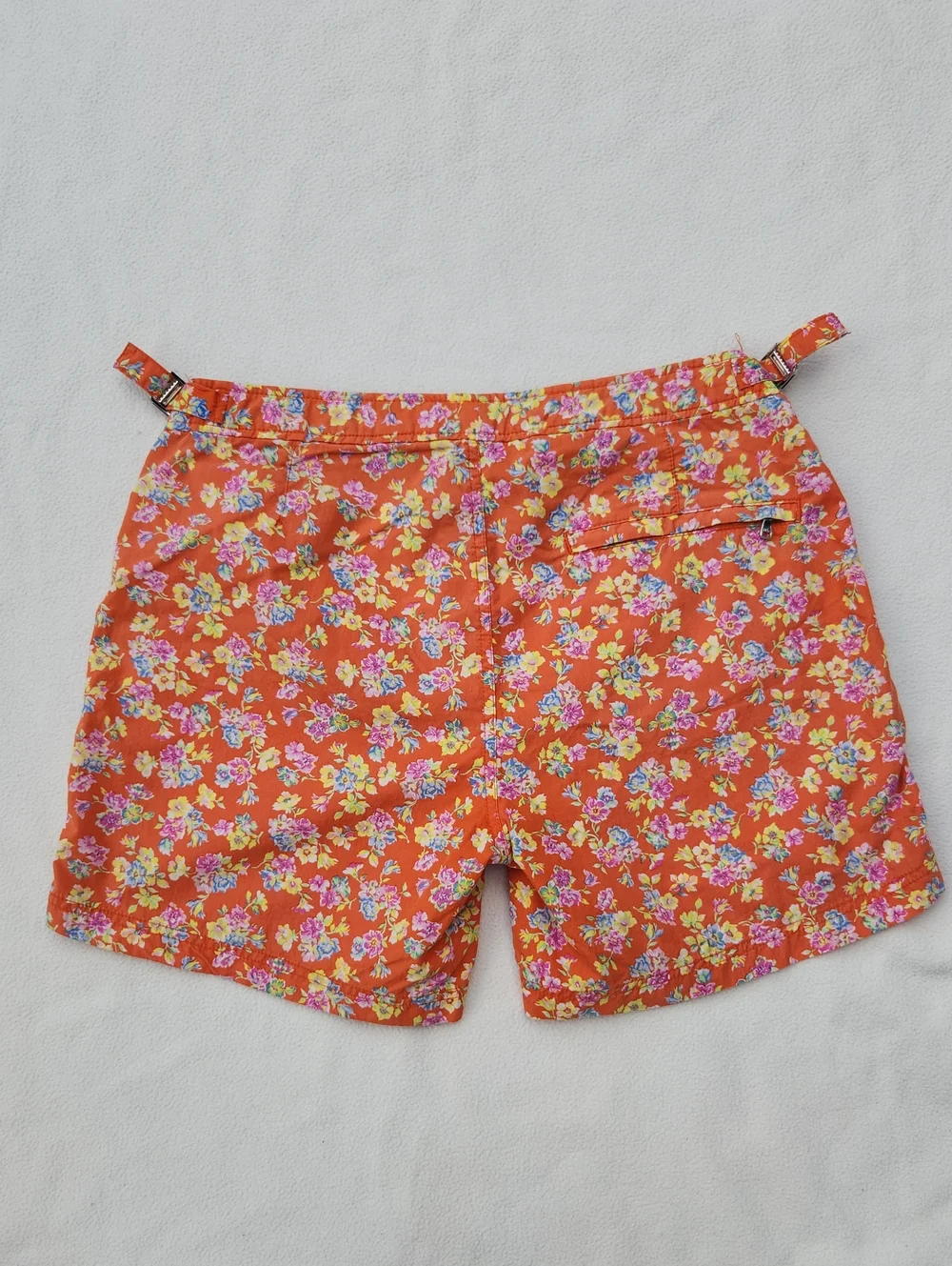 Polo Ralph Lauren Men’s Orange Floral Adjuster-Tab Shorts Size 30